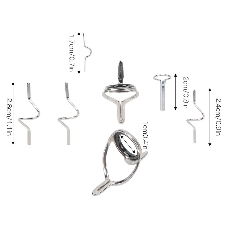Fly Rod Guide Set,Fly Fishing Guide Angling Repair Tool Stainless