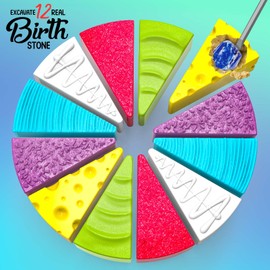 Gamerside Excavation Set for Children from 7 Years, Gemstones and Minerals Excavation Set with 12 Stones, Toy Geology Archaeology from 6 7 8 Years, Gift for Children Boys and Girls