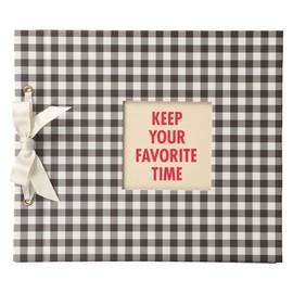 SCAL01-BK Scrap Mount Album Gingham Check Decora Black
