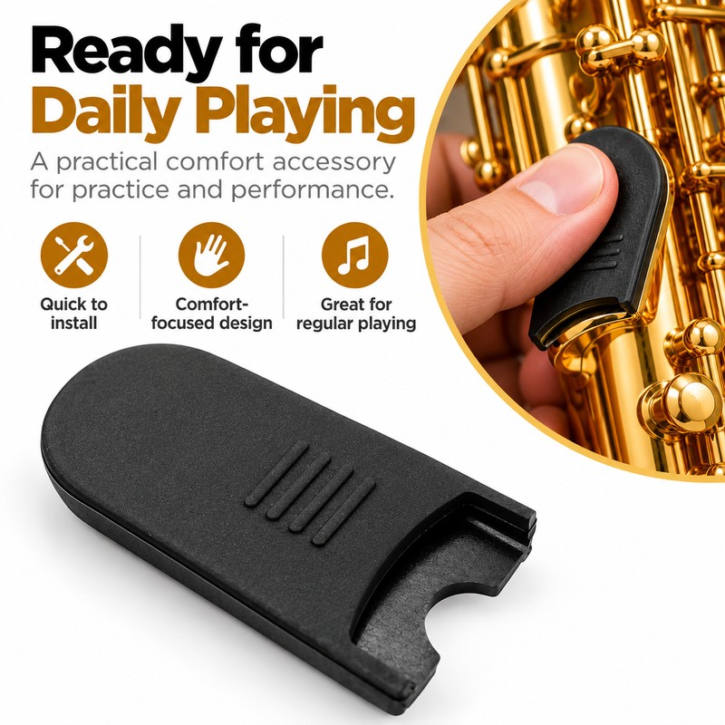 Rubber Saxophone Thumb Rest Cushion for Finger Support – Non-Slip