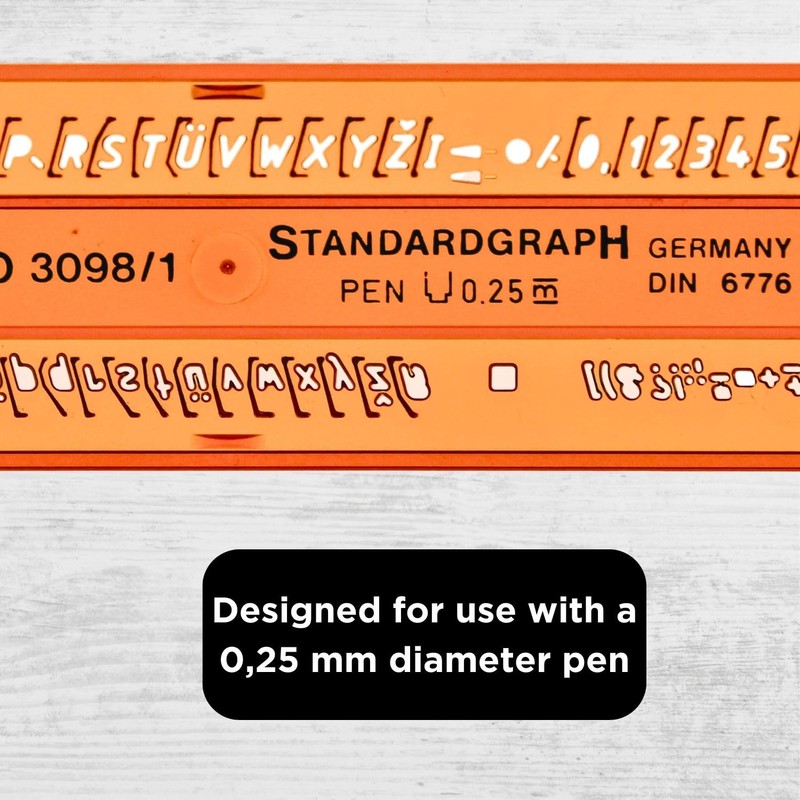 2.5mm Italic Letter Stencil