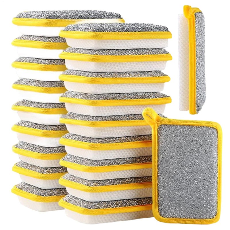 Sponges Kitchen,20X Non Scratch Sponges | Double Sided Scrubber Absorbent