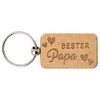 Keyring with engraving on both sides, wooden key ring for