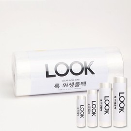 Look Sanitary Roll Bag Kitchen Disposable Plastic Sanitary Bag Plastic Bag 500 Sheets Small Medium Large Extra Large, Large / 룩 위생 롤백 주방 일회용비닐 위생백 비닐백 500매 소 중 대 특대, 대