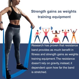 A AZURELIFE Resistance Bands,Professional Long Non-Latex Elastic Stretch Bands,Exercise Bands for Physical Therapy, Yoga, Pilates, Rehab, at-Home or The Gym Workouts, Strength Training
