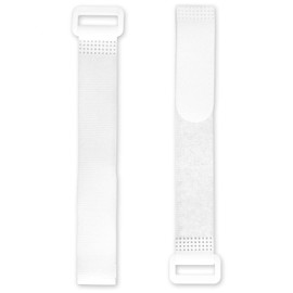 FrogJim FrogJim Klettkabelbinder - 25er-Pack - 20 cm - wei? - mit Schnalle - wiederverschlie?bare Klettband Kabelbinder 20cm - Nylon KWS2025