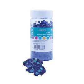 Chunky Glitter | 6mm Hexagon Glitter | 200 Grams tub | Shaker lid Easy Pouring | Glitter Art (Blue)
