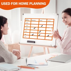 AmazingSpark Magnetic Tape Roll Thin Strips, 0.39 Inch x 33 Feet Magnetic Board Dividers Whiteboard Graphic Decorative Tape Marking Line for Classroom Office Art Accessories(Orange)