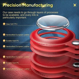 AirTag Tracker Holder Leather Waterproof case (Brown)