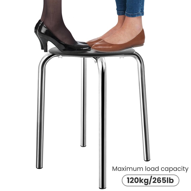 Yaheetech 10pcs Portable Stacking Stools 17.3in Flexible Plastic Seating Backless