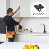 sourcing map Cabinet Kitchen Inset Hinges, 2Pcs 1/2" Overlay Semi-Concealed