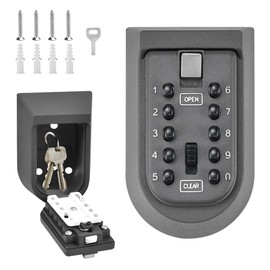 FTISSLY Key Safe with Number Code Key Safe Outdoor Key Cabinet Safe with 10 Digit Code Key Box with Code Outdoor Wall Mounting Key Safe Waterproof for Outdoor and Indoor Use