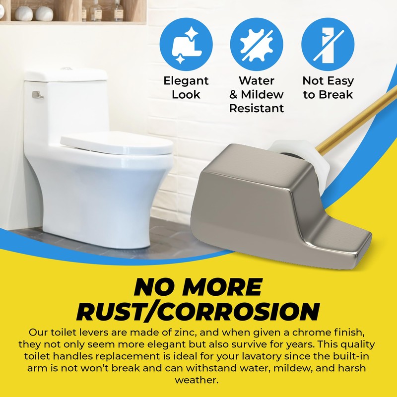Toto Toilet Handle Replacement Nickel THU004-CP - Eljer Toilet Handle