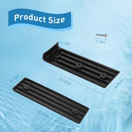 Apopip Boat Trailer Bunk Slides Pads, E-Z Slide Trailer Pads and BunkEnders for Launching & Loading Boat on/Off Trailer Easier - 8 Pads (3"x10") + 2 Bunk Enders