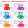 48 Pack Plastic Shot Glass Necklaces Party Favors 6 Colors,2Oz