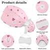 Princess Crown Pink Working Caps with Button and Sweatband, Adjustable