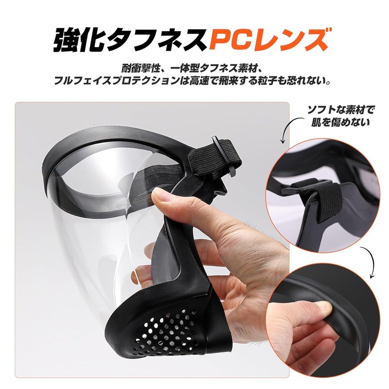 [TRIrunpdl] 2 Pieces Face Guard Clear Full Safety Face Shield