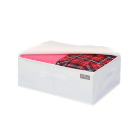mayuyam 860-01 Astro Storage Bag for Clothes, White, Non-woven Fabric, Storage Case, Simple, Comes with Bottom Plate, Dustproof, Cardboard Included, Customizable