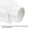 PATIKIL PVC Reducer Pipe Fitting 75mm to 50mm ID, Straight