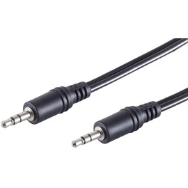 1aTTack.de 1 x 0.5 m Black 3.5 mm Jack Cable Stereo Double-Sided Connector High-Quality Audio Connection Moulded Connectors Nickel-Plated Contacts Perfect for Speakers and HiFi