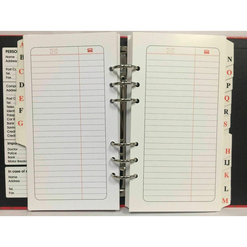 Executive Index Address Book Padded Telephone Book Directory- Assorted Colours