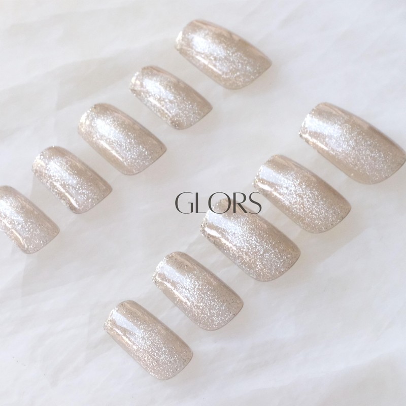 Cool Cat Eye Short Square Press On Nails for Daily
