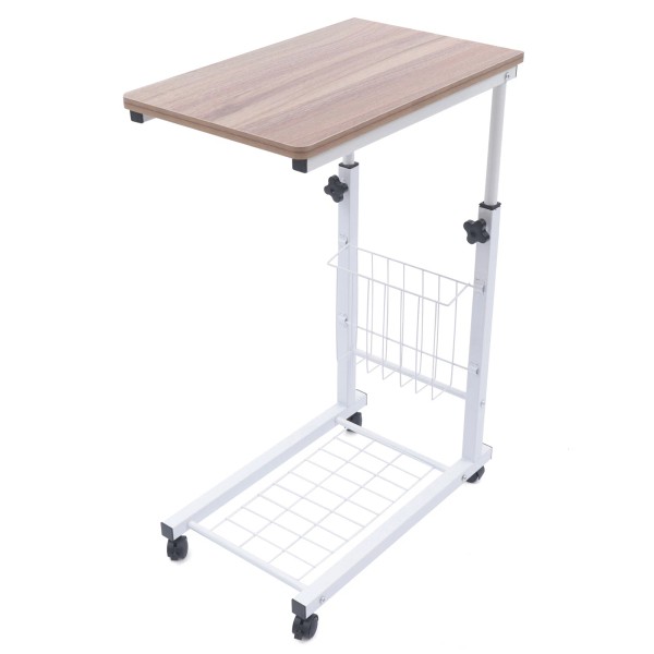 CNCEST Bed Side Table Hospital Overbed Rolling Tray Adjustable Bedside