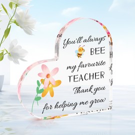 FAJUXIS Teacher Teacher Gifts For Women Acrylic Thank You Teacher Gifts For Teacher Gift End Of The Year Nursery Teacher Gifts For Teachers Gifts For Women Thank You Gifts For Teacher