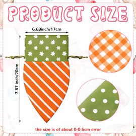 SilTriangle 24 Pcs Easter Carrot Drawstring Bags Carrot Shaped Fabric Treat Gift Bags Carrot Goodie Bags for Spring Easter Basket Stuffers Egg Hunt Outdoor Party Supplies for Kid Party