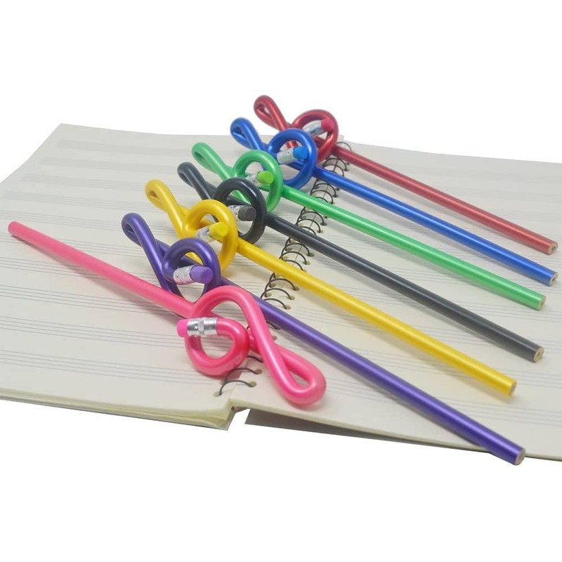 KingPoint Treble Clef Pencil 7pcs Cartoon Musical Note Shape Pencil