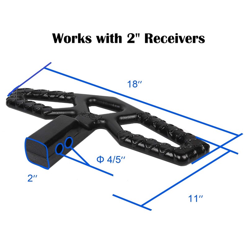 Eapele Tow Hitch Step for 2 inch Receiver, Universal Anti