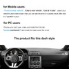 Dash Cover Mat for Dodge Challenger with Light Sensor w/o