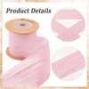 CABODYALS 2 Rolls 19.29M 50mm Pink Crinkled Ribbon Soild Silk