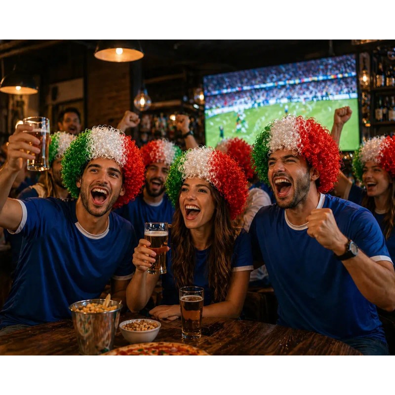Peluca Tricolor México Mundial Para Fiestas Y Disfraces