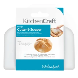 KitchenCraft Plastic Dough Cutter and Scraper, White, 13.5 x 9 cm