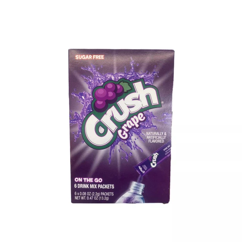 CRUSH GRAPE Drink Mix Singles to Go! (LOT OF 6)