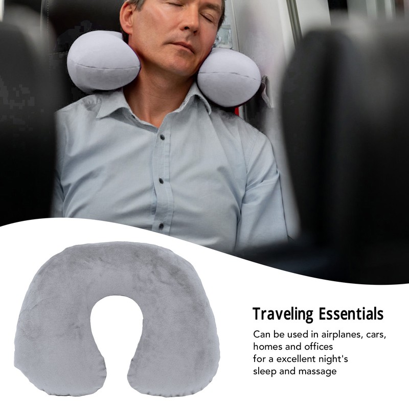 U Shape Neck Pillow Inflatable Soft Comfortable Ergonomic Design Neck