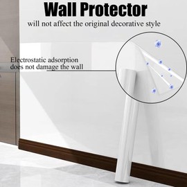 Electrostatic Wall Protective Film, 30X300cm Wall Protector, Clear Plastic Static Cling Protector Film Removable Contact Paper for Wall, Cupboard, Dogs, Cats, Kitchen Splashbacks
