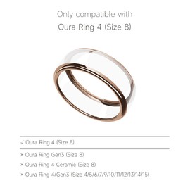 SURITCH 3 Pack Ring Cover for Oura Ring 4 & Gen 3 Horizon/Heritage, Ultra-Thin Anti-Yellow Transparent Protector TPU Case for Size 8, Support Charging with Cover on - G/R/S