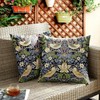 HUASHUZI Cushion Covers William Morris 40x40cm Strawberry Thief Decorations Double