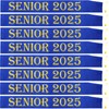 8 Pack Senior 2025 Sash, Gold Glitter Royal Blue Satin