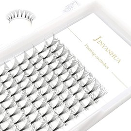 JINYANHUA Premade Eyelash Fans Extension 8-15mm Length 4d/5d/6d/7d/8d 0.07mm Short Stem Handmade Fans Premade Professional Eyelash Extensions Faux Mink (11mm, 7D-0.07-C)