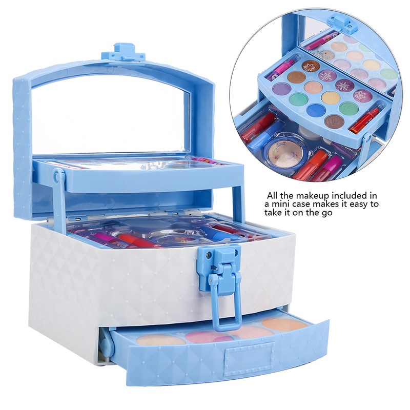 Children Makeup Box Girls Predend Play Cosmetics Set