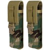 IronSeals 2 Pack Tactical Flashlight Pouch Holster Case Belt Bag,