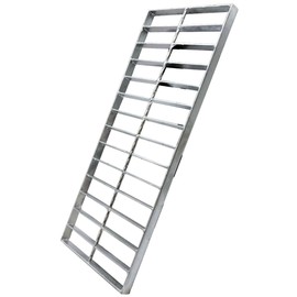 DuuMuut Galvanized Steel Drain Grate 20x8 for NDS 8” PRO Channel, Outdoor Drain Cover, B Class Replacement Sewer Grate Durable Heavy Duty, Sliver Rectangle Drainage Grate for Driveway, Concrete, Yard