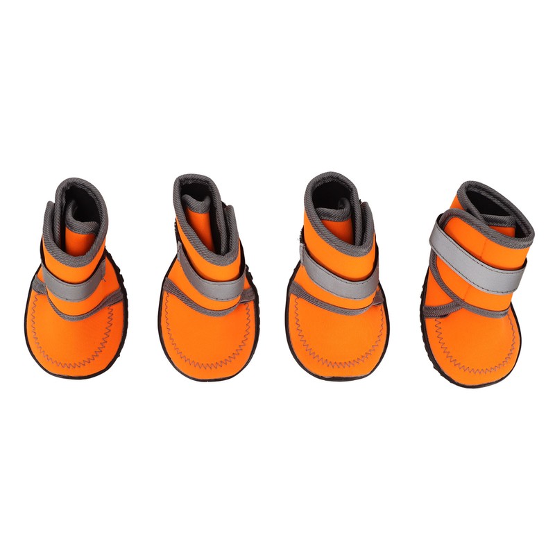 4pcs Dog Boots Soft Rubber Waterproof Pet Dog Paw Protector