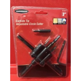 WARRIOR QUICK CUTTER ADJUSTABLE RECESSED LIGHT HOLE SAW 1" = 5" CARBIDE CIRCLE CUTTER