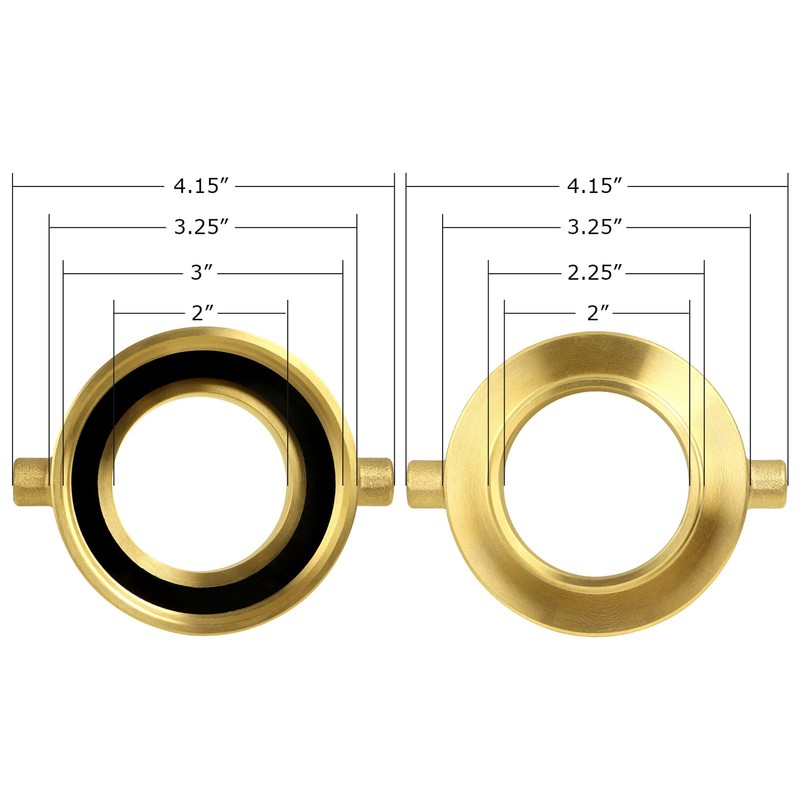 NOVINO Fire Hydrant Hose Adapter 2-1/2" NST/NH Female x 2"