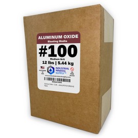 Aluminum Oxide - 12 LBS - Sand Blasting Abrasive Media for Sandblasters, Sandblast Guns and Blast Cabinets (#100 Grit (Medium)), Brown