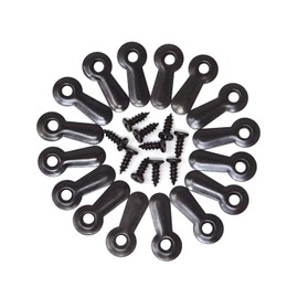 Honbay 100 Sets of Black Metal Picture Frame Turn Button and Screws for Custom Built Frames or Frame Repairs
